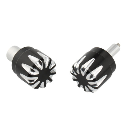 2 x Black White Front Wheel Axle Nut Cap Covers for BMW RnineT (2017-2022)