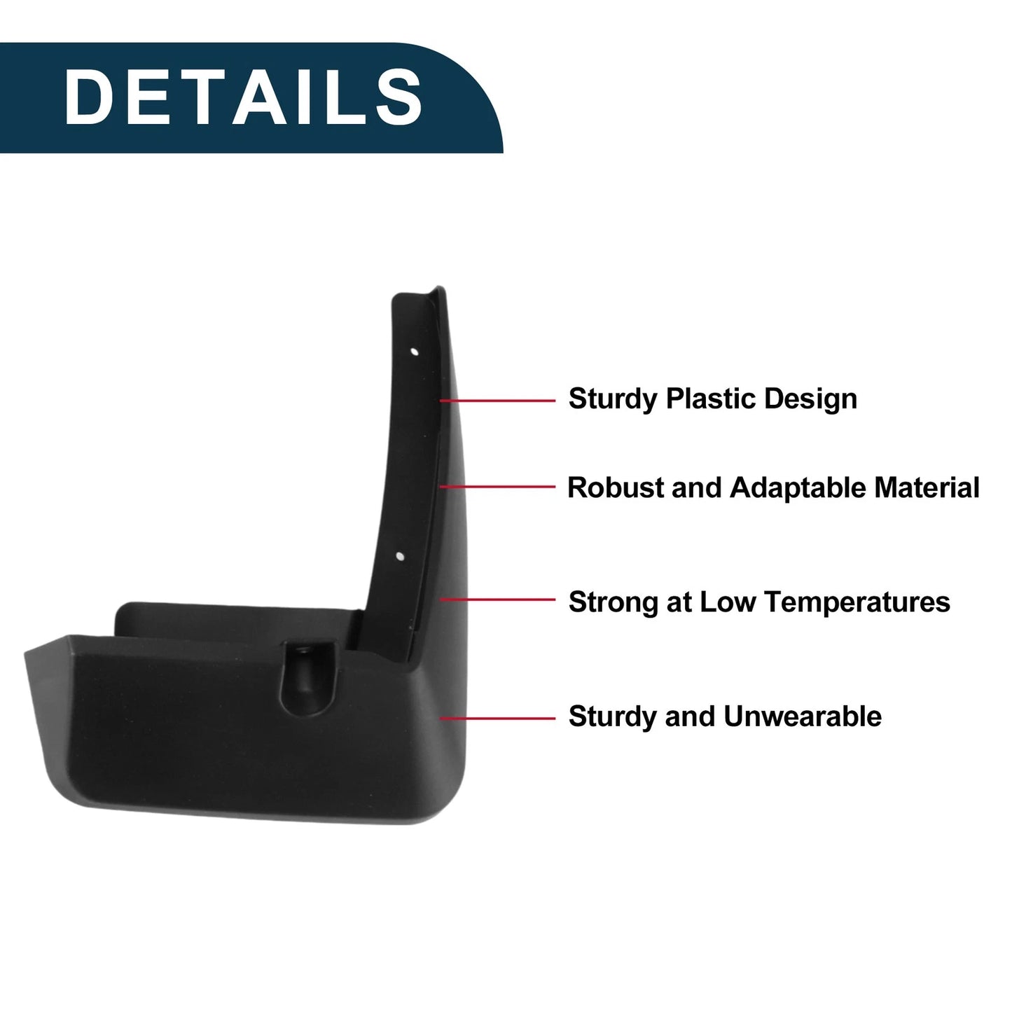 Mud Flaps Splash Guards 1Set Mud Guards for Toyota Granvia (2023–2024)