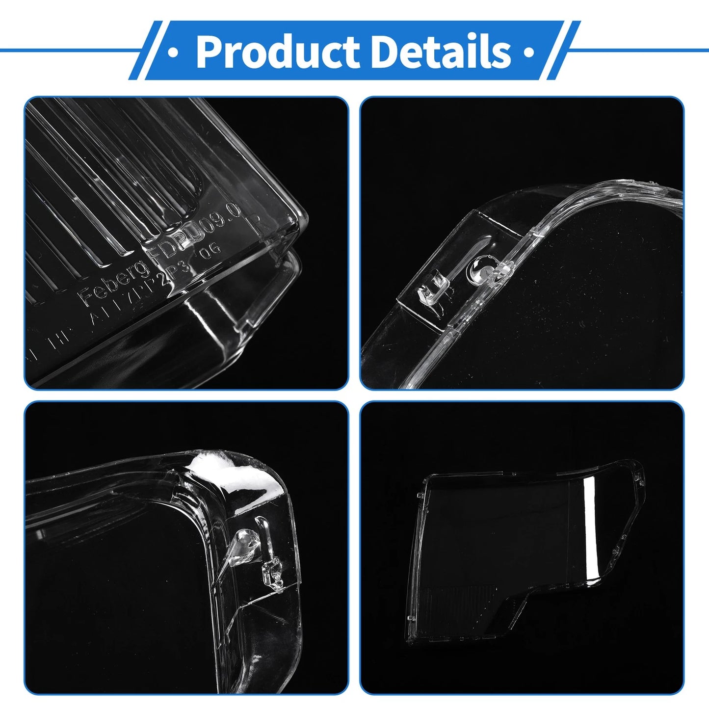 Car Front Right Headlight Lens Cover for Ford F-150 (2009-2014)