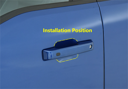 ABS Carbon Fiber Door Handle Bowl Frame Cover Trim for 2021-2023 Ford F150 4x