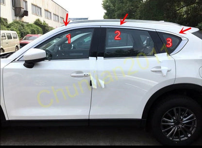 Steel Upper Window Frame Sill Trim for Mazda CX-5 (2017-2021) 6 pcs