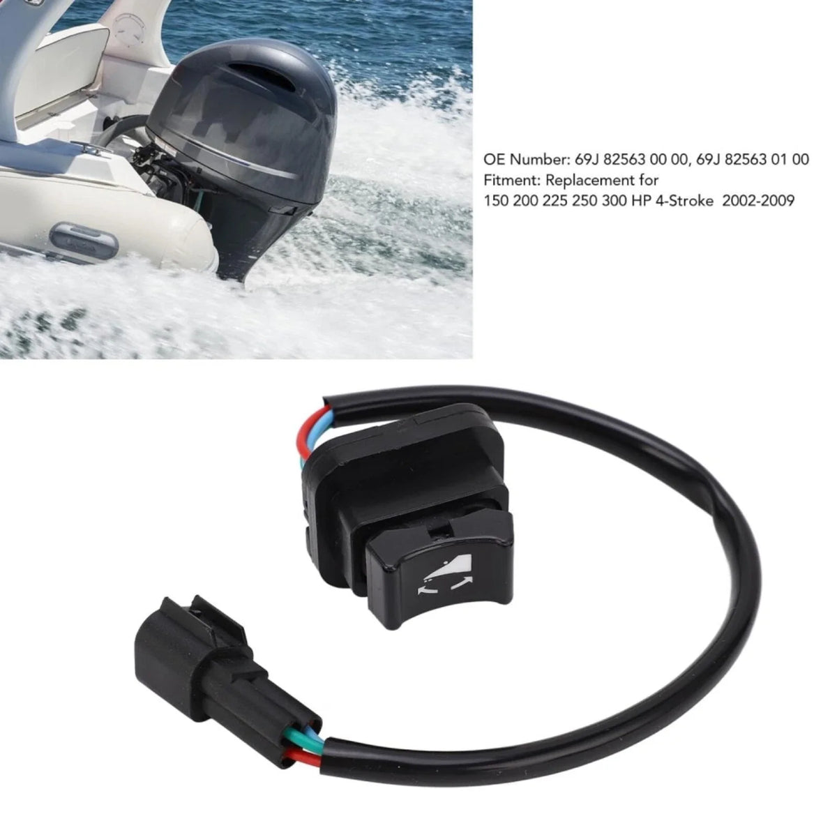 Trim & Tilt Switch for Yamaha Outboard 60-150HP 4-Stroke (69J Series)