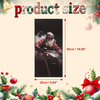 Center Pillar Stickers PET 19.69x9.84 for Motorcycle Santa Claus Christmas Car