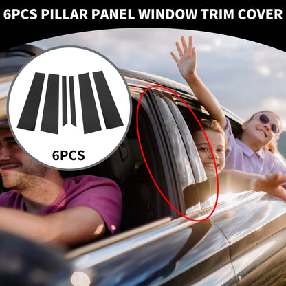 6 x Car Pillar Window Trim Covers for Mercedes-Benz M-Class (2006-2011) Black