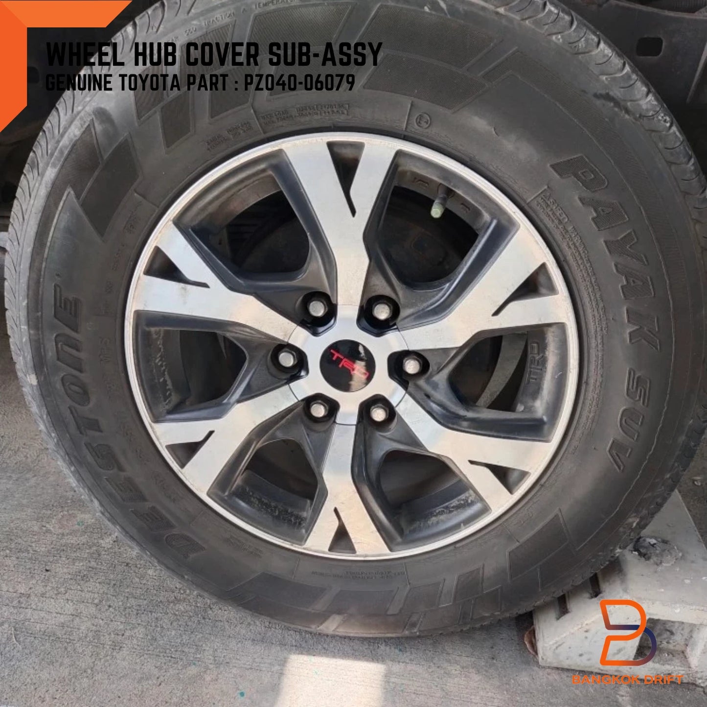 4 x TRD Wheel Center Cap Hub Covers for Toyota Hilux Fortuner (2015-2023)