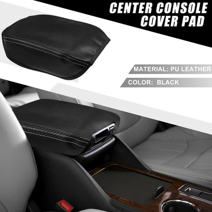 Center Console Pad Armrest Seat Box Cover Black for Jeep Wrangler JL/JLU (2018-2023)