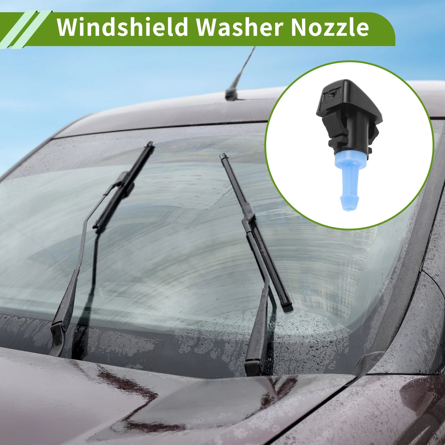 Windshield Washer Nozzle w/ Hose Connector for RAM