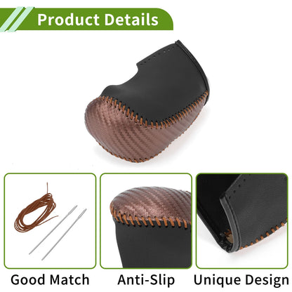 Brown Carbon Fiber Gear Shift Knob Cover for Nissan Altima (2013-2018)