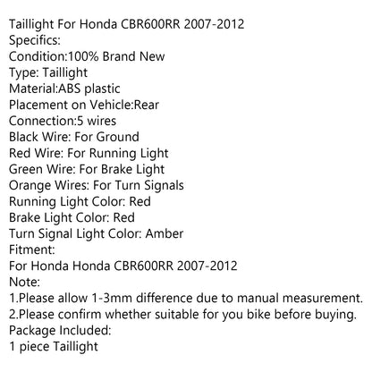 Tail Light for Honda CBR 600RR (2007-2012)