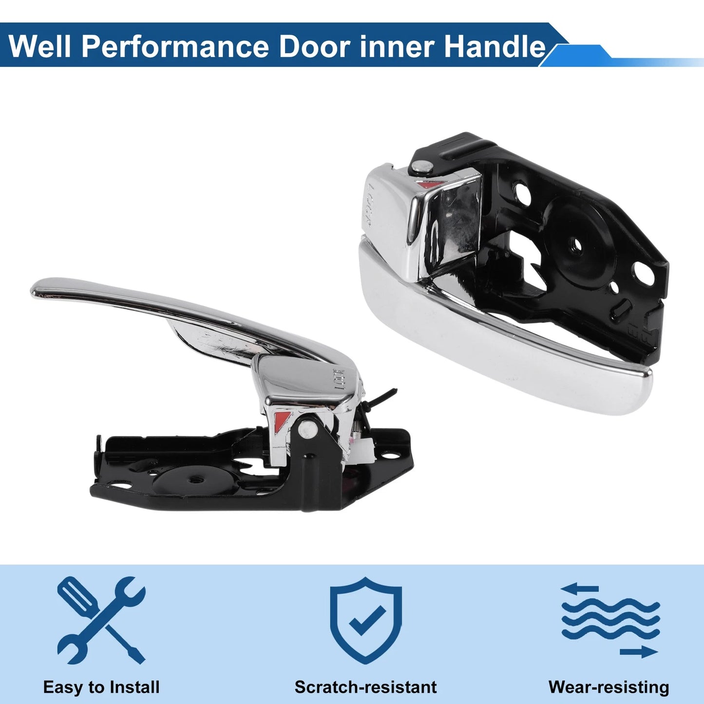 Interior Door Handle for Hyundai Sonata 2001-2005 Black Chrome