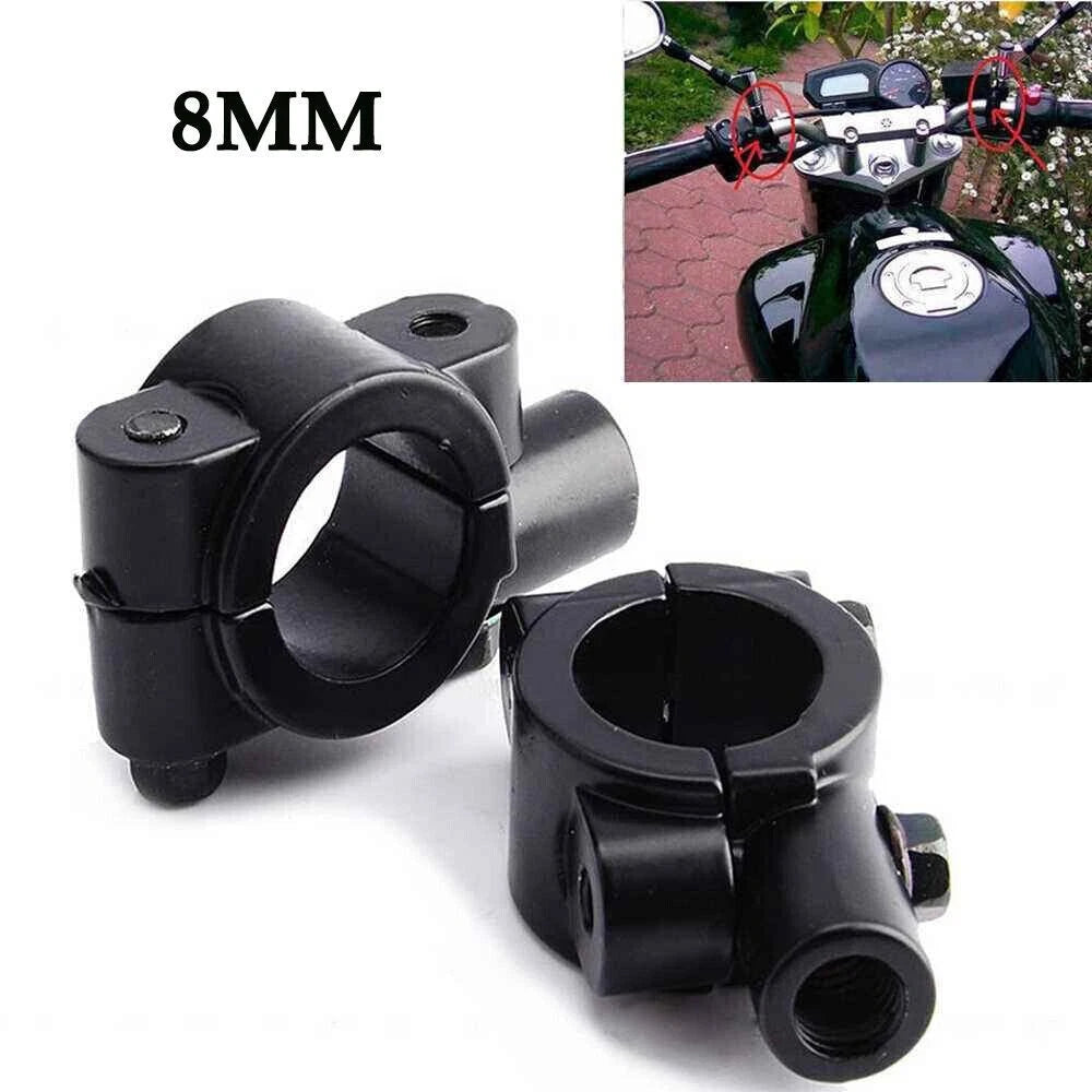 7/8" Handle Bar Mirror Mount Clamp for Universal Motorcycle - Black