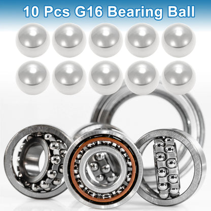 17.5mm Bearing Ball Bearing Steel G16 Precision Ball Silver Tone 10 Pcs