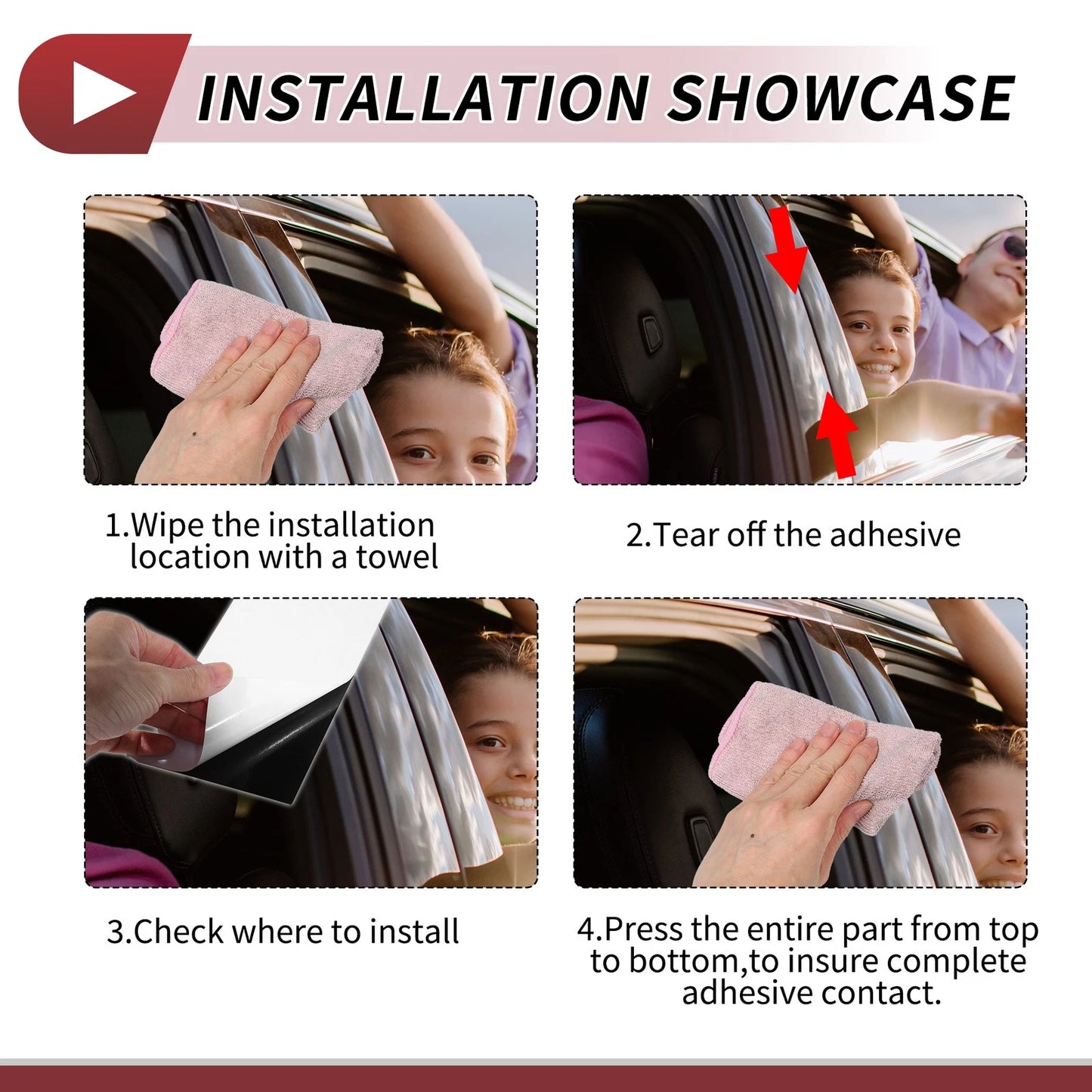 6 Pcs Door Pillar Window Trim for Kia Forte (2014-2018)