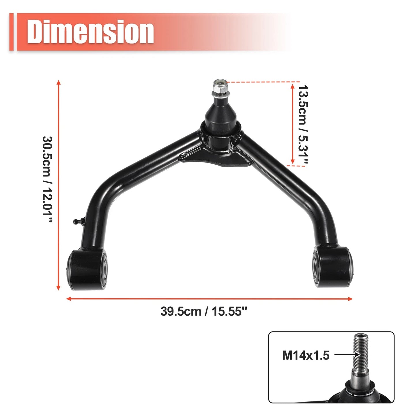 1x 2-4" Car Front Upper Control Arm for Dodge Ram 1500 (2006-2023)