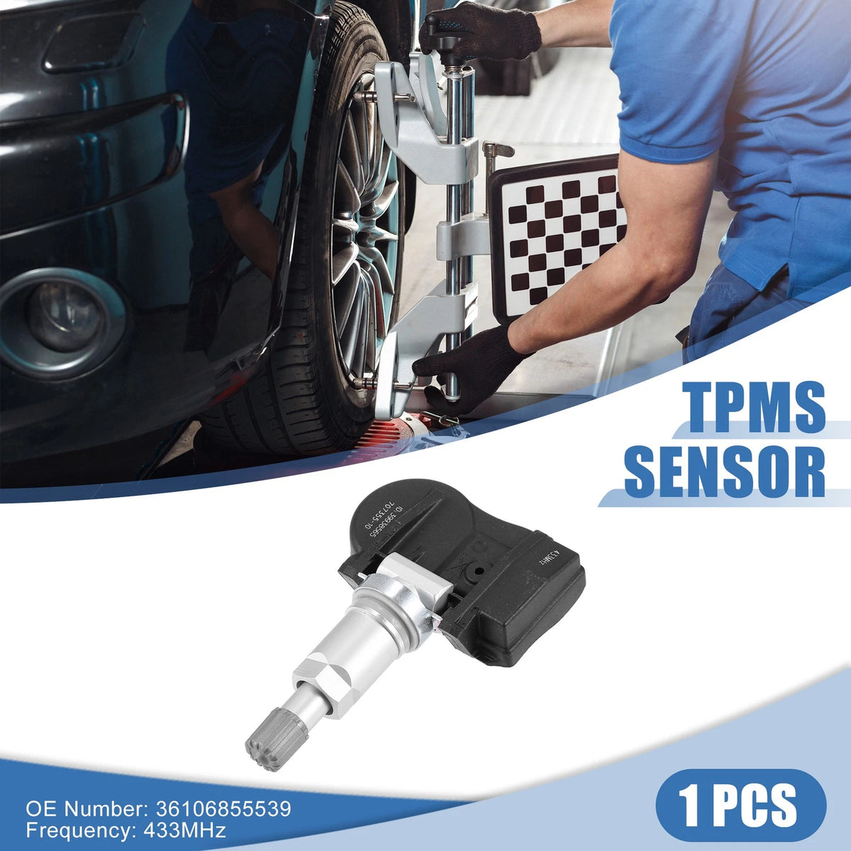 Tire Pressure Monitoring System Sensor 433MHz for BMW 435i, 220i (2014-2020)