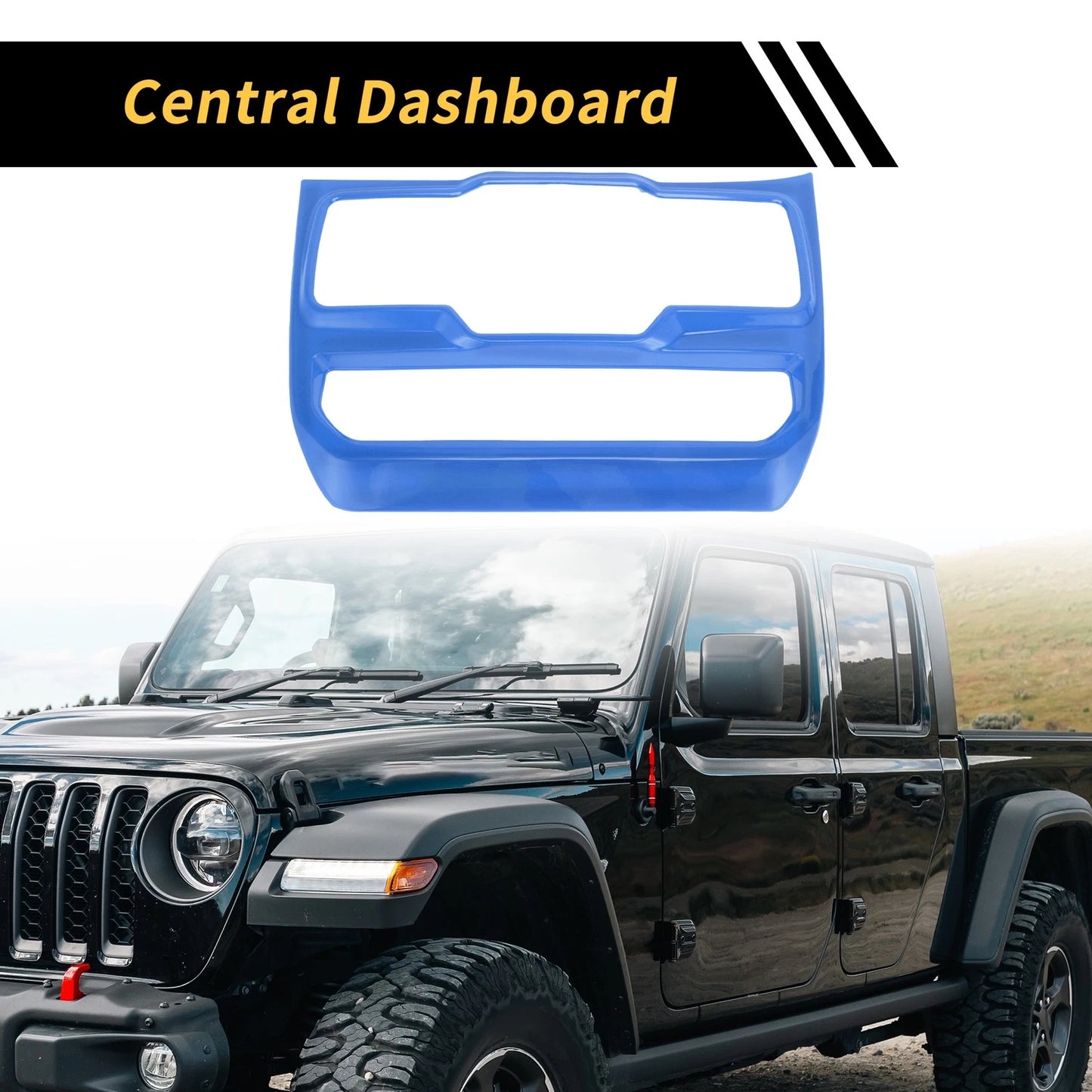 Dashboard Center Console Window Control Panel Cover for Jeep Wrangler (2011-2018)