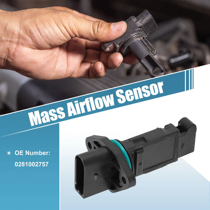 Mass Air Flow Sensor for AUDI A3, FORD GALAXY, Black Plastic (2000-2023)