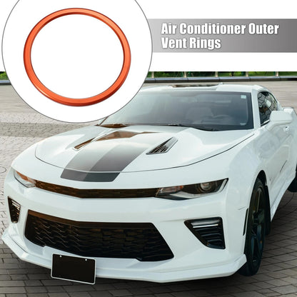 4 Pcs AC Outer Vent Ring Trim Covers for Chevrolet Camaro Orange (2016 - 2020)