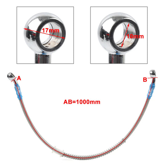 100cm Braided Steel Brake Clutch Oil Hose Line for Motorcycle (DOT)