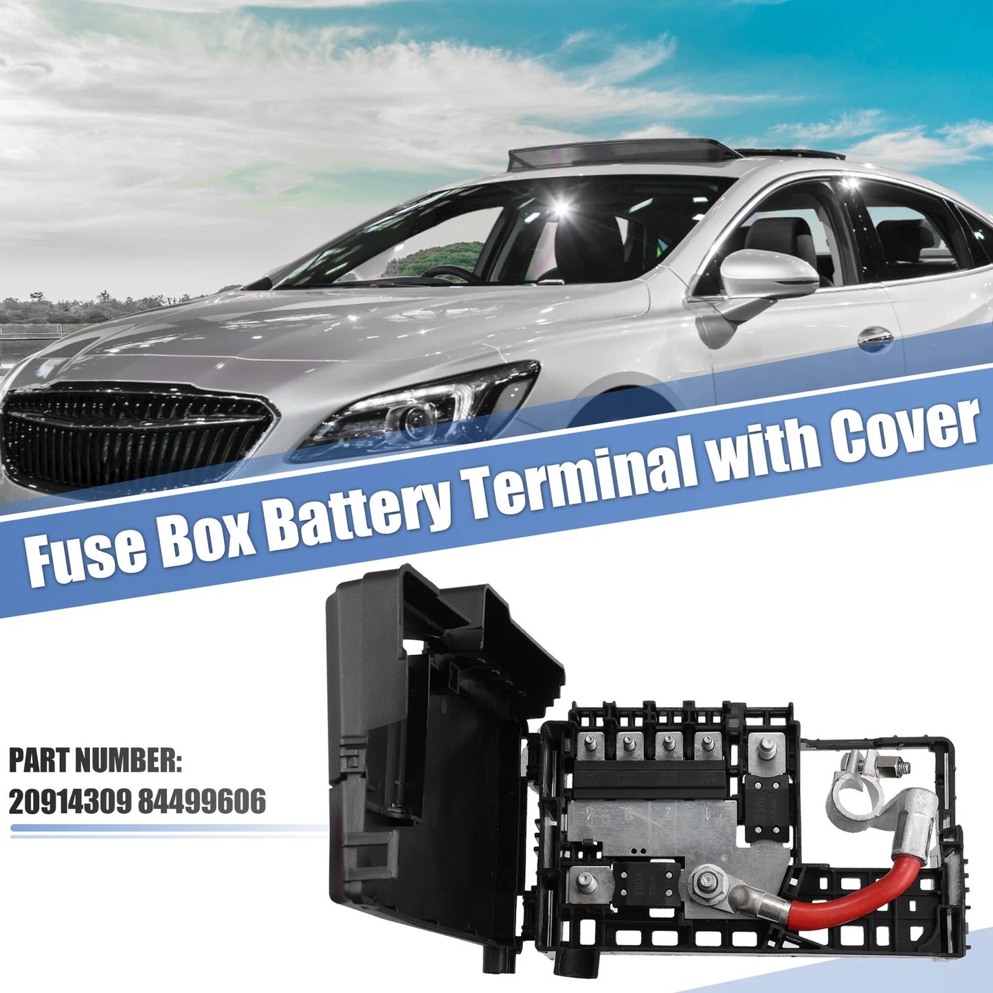 Fuse Box Battery Terminal with Cover for Cadillac ATS (2013–2013)