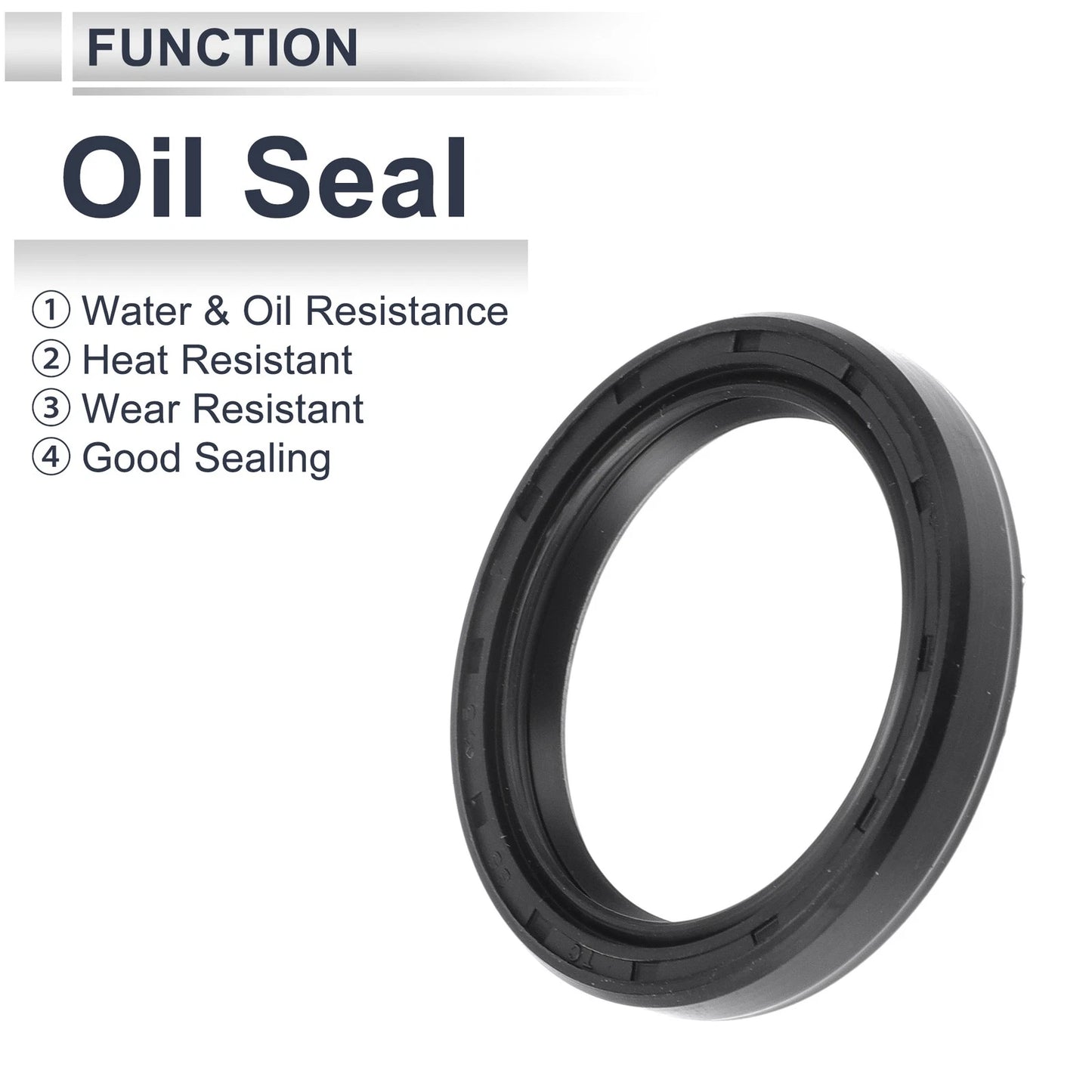 Oil Seal 35x45x7mm Rotary Shaft Seal Nitrile Rubber Black 5 Pcs