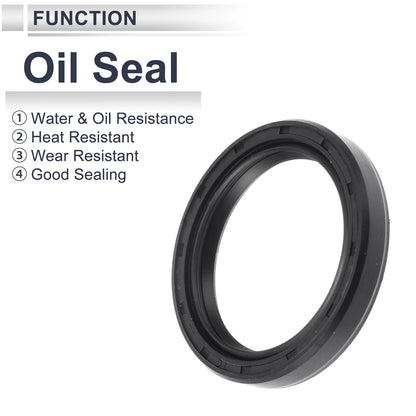 Oil Seal 35x45x7mm Rotary Shaft Seal Nitrile Rubber Black 5 Pcs