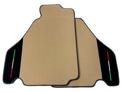 Beige Carpet Floor Mats for Ferrari F430 (2004-2009) with Alcantara Leather