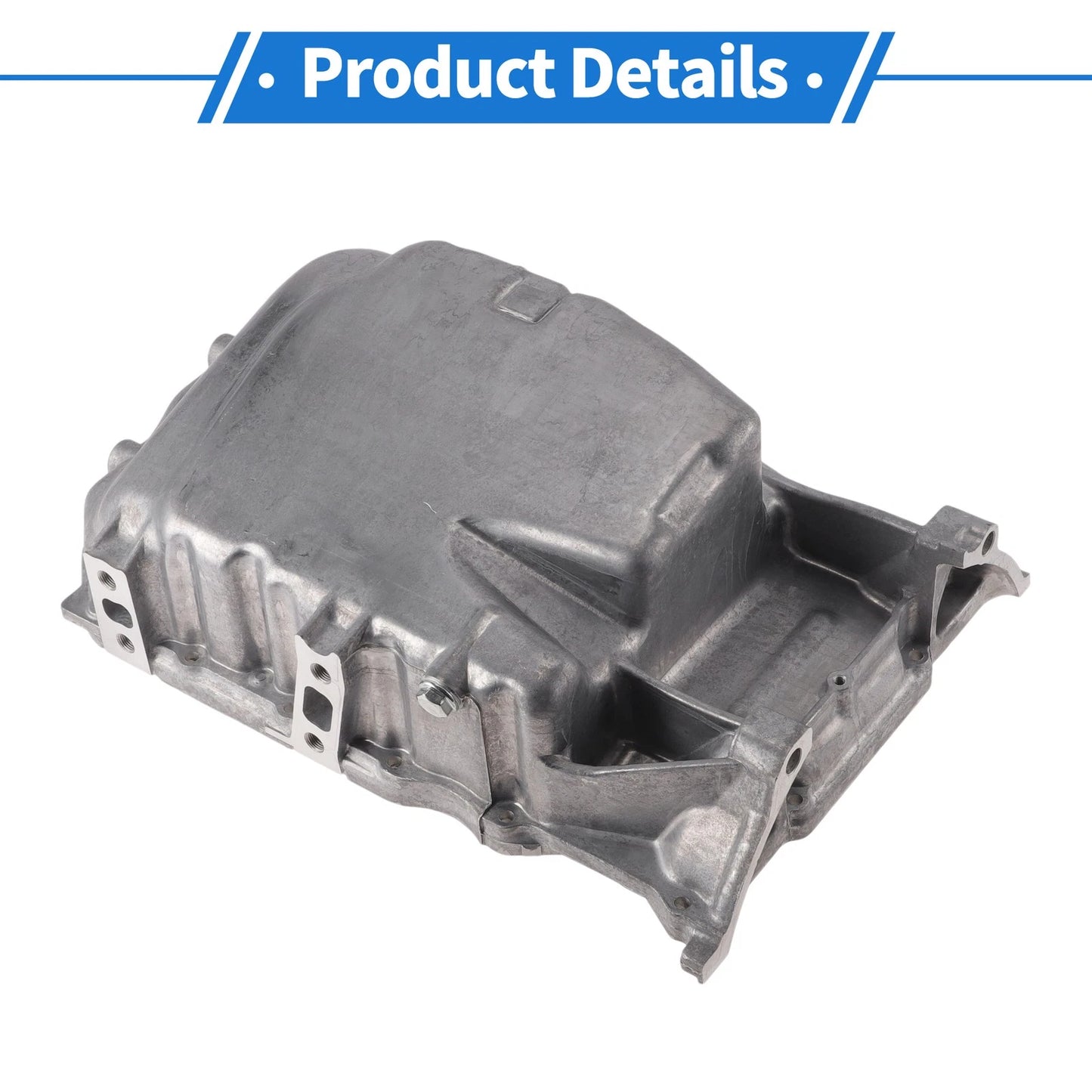 Engine Oil Pan for Honda CR-V 2010-2011 Aluminum Alloy Silver Tone
