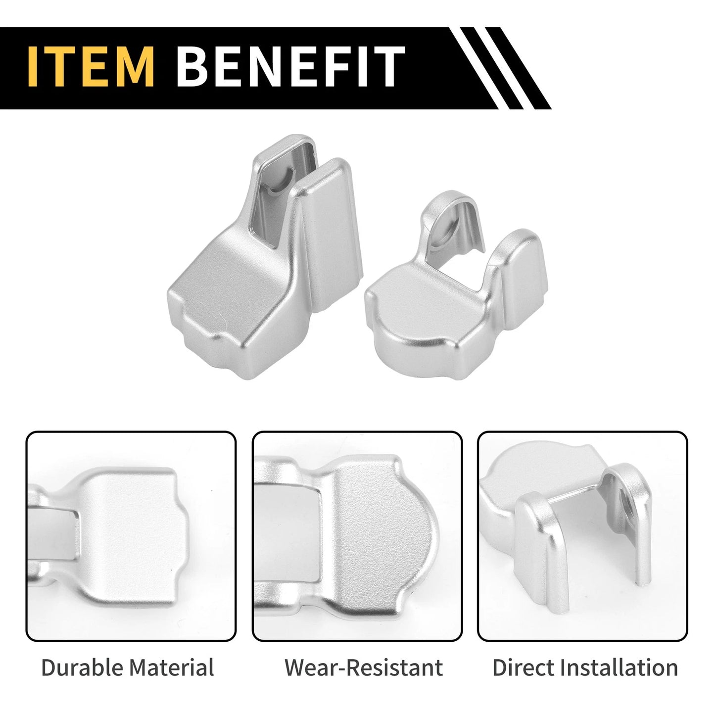 Door Limiting Cover Trim for Jeep Wrangler JL JLU (2018-2024) Silver Tone