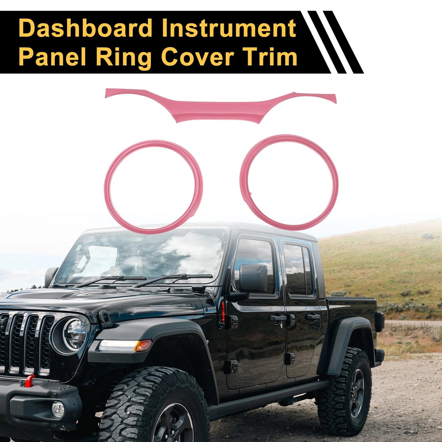 Dashboard Instrument Panel Ring Cover Trim for Jeep Wrangler JL (2018-2023)