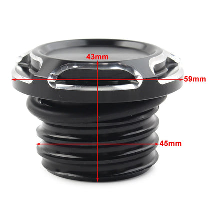CNC Cut Vented Gas Cap for Harley Dyna Softail