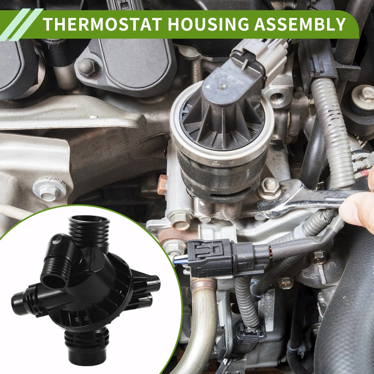 Engine Coolant Thermostat Housing for BMW F25 X3 2010-2012 3.0L
