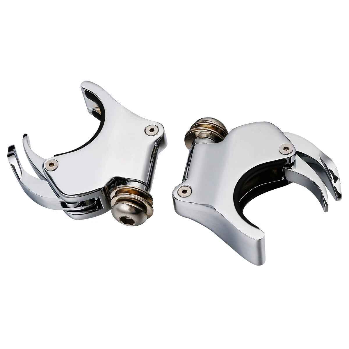 49mm Chrome Windshield Clamps for Harley V Rod VROD, Sportster XL1200X (02-10)
