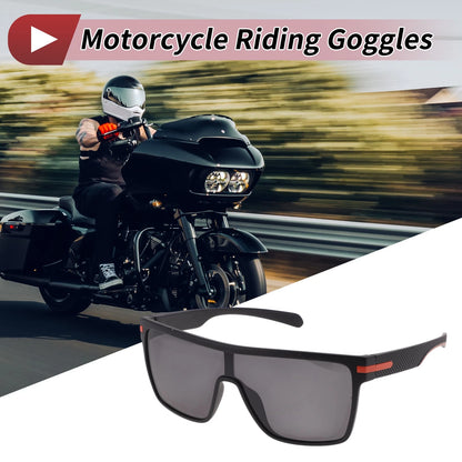 Motorcycle Riding Goggles Black Lens Black & Orange Triacetyl Cellulos TR90