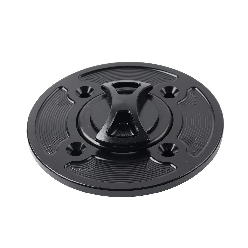 CNC Black 4-Hole Gas Fuel Tank Cap Cover for DUCATI Panigale V4/S/R (2018-2021)