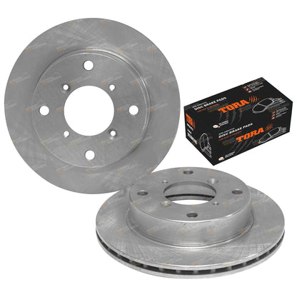 Front Brake Rotor + Disc Pads Set for Suzuki Cappuccino (1992 - 1997)