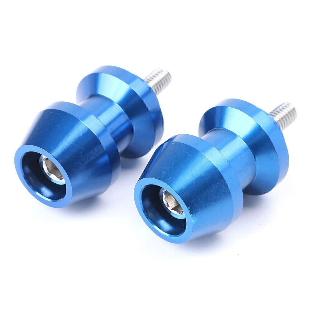 6mm Blue Swingarm Spool Sliders for Yamaha R1, XV250, R6, YZF600, FZ6, FZ8