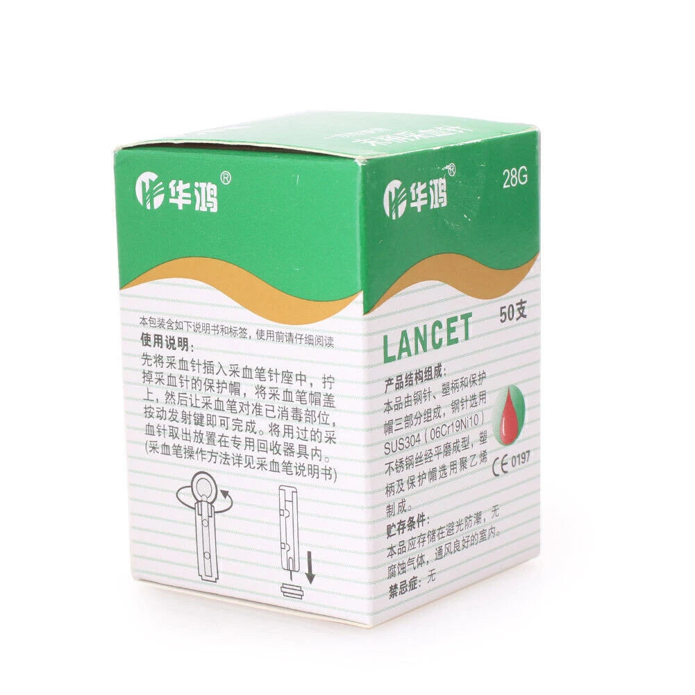 50 x Sterile Lancets for Medi Touch 28g One-time Use