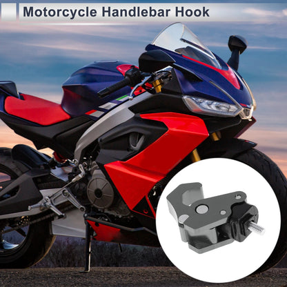 Square Aluminum Alloy Motorcycle Hanging Hook 1 Set Purple 63mm Length