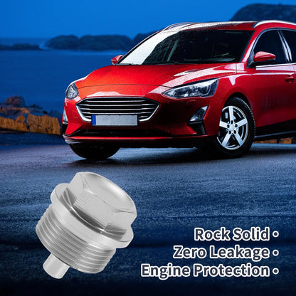 1 Set M24x1.5 Engine Oil Drain Plug with Gasket for Car Motorcycle Silver Tone