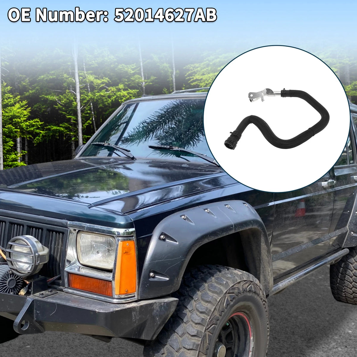 Radiator Hose Heating Water Pipe for Jeep Cherokee (2014-2018) Rubber Metal