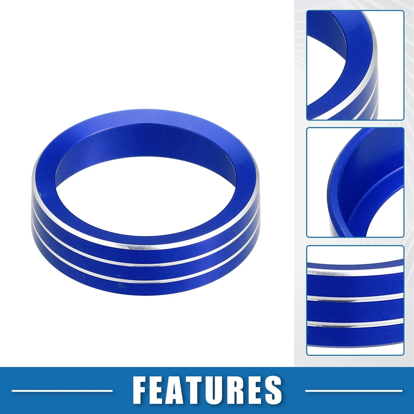 AC Knob Cover Rings for Nissan Rogue 2014-2020 Blue