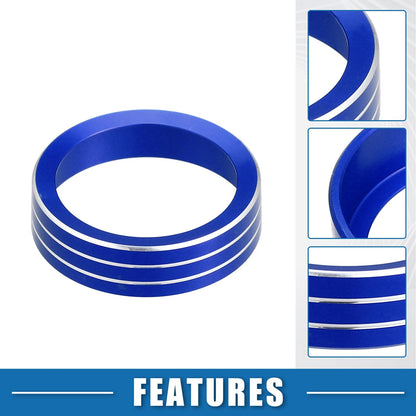 AC Knob Cover Rings for Nissan Rogue 2014-2020 Blue