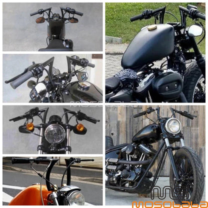 1" Z-Bar Drag Ape Hanger Handlebar 8-3/4" Rise for Chopper Bobber Custom - Black  

**Formatted Title:**  
1" Z-Bar Drag Ape Hanger Handlebar 8-3/4" Rise for Chopper Bobber - Black