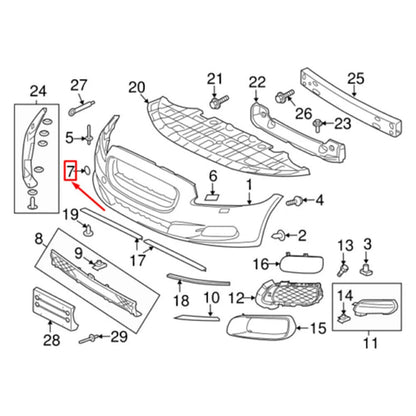 Plastic Front Bumper Trailer Hole Cover for Jaguar XJ (2010-2019)