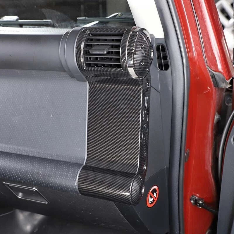 Carbon Fiber Dash Air Vent Frame Trim Cover for Toyota FJ Cruiser (2007–2014)