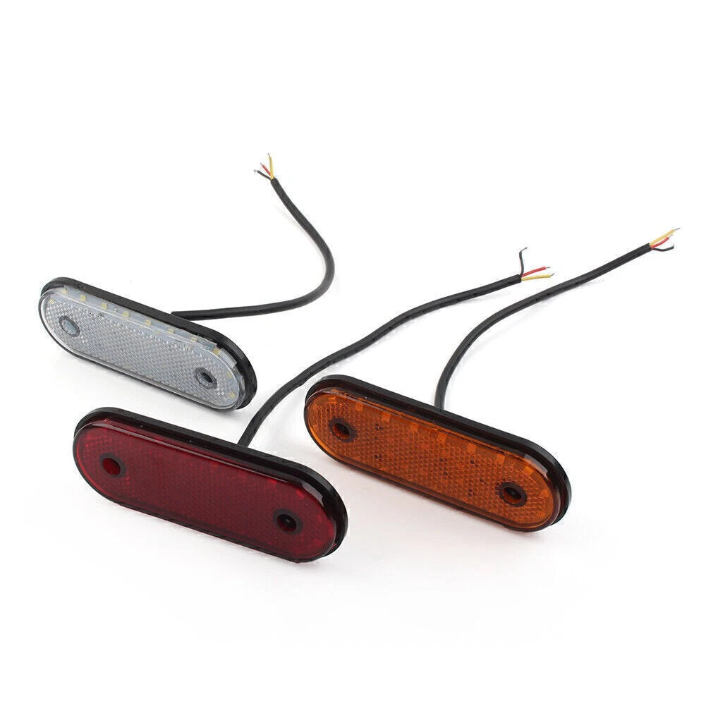 24V LED Oval Side Marker Indicator Light for Trailer Truck Lorry Van