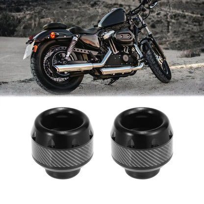 2 x Front Fork Frame Sliders for Motorcycle Black