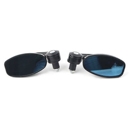 7/8" Aluminum Rear View Side Mirrors for Motorcycle - Black