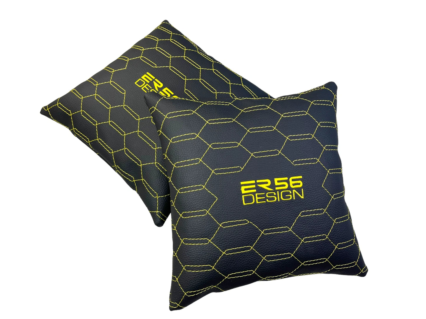 Black Leather Pillows Set of 2 for Lamborghini Urus (2018-2023)